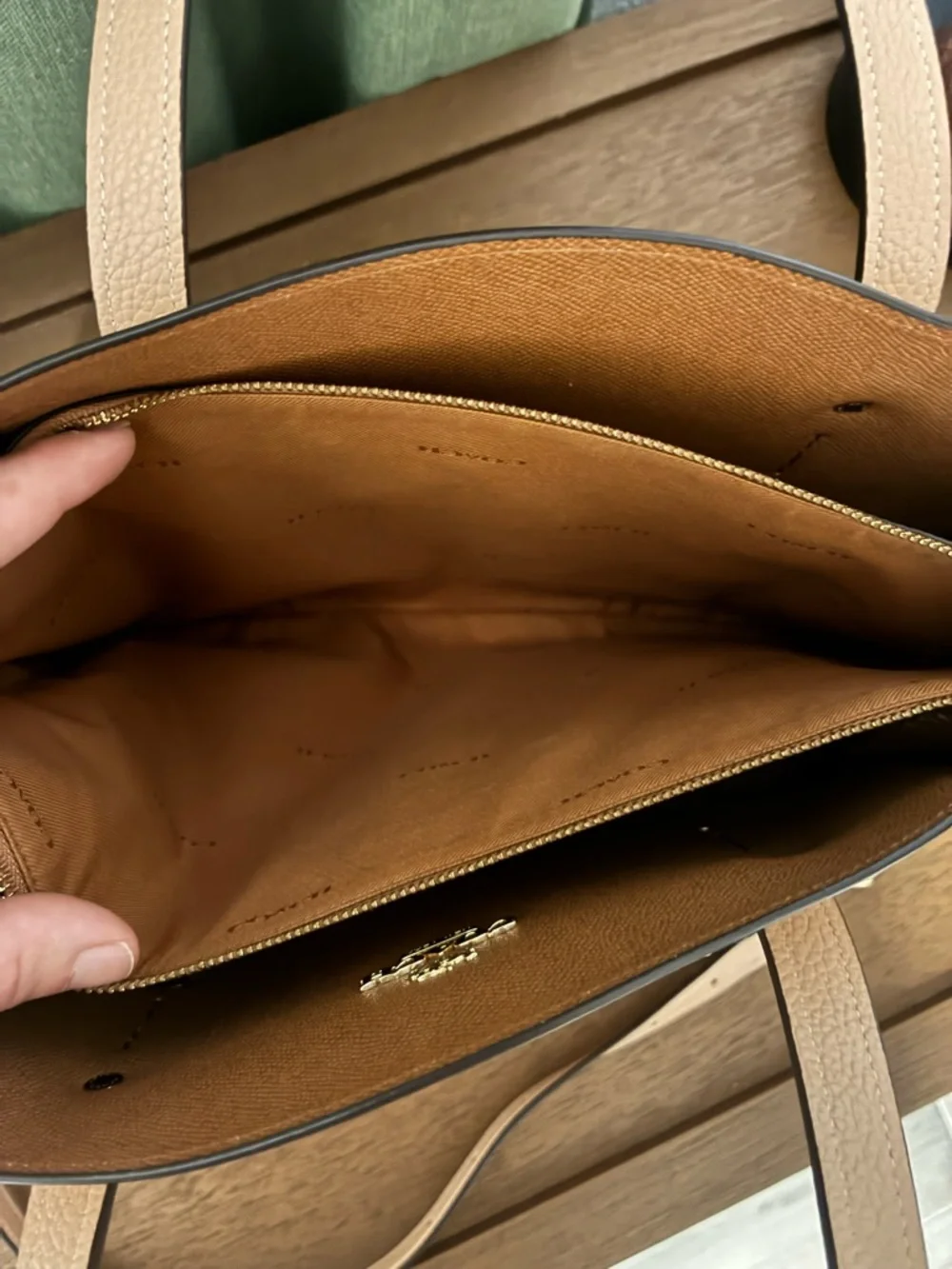 Coach Pebbled Leather Tote - Picture 8 of 11